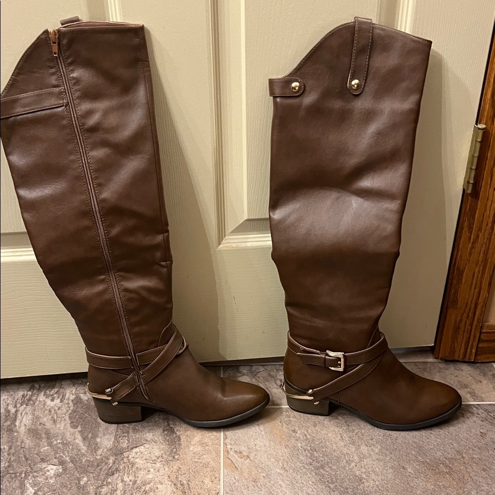 Brown Knee-High Boots